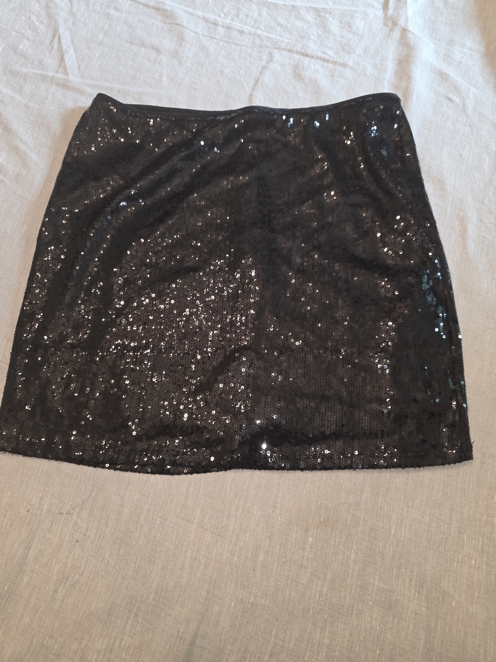 White House Black Market Black Sequin Mini Skirt